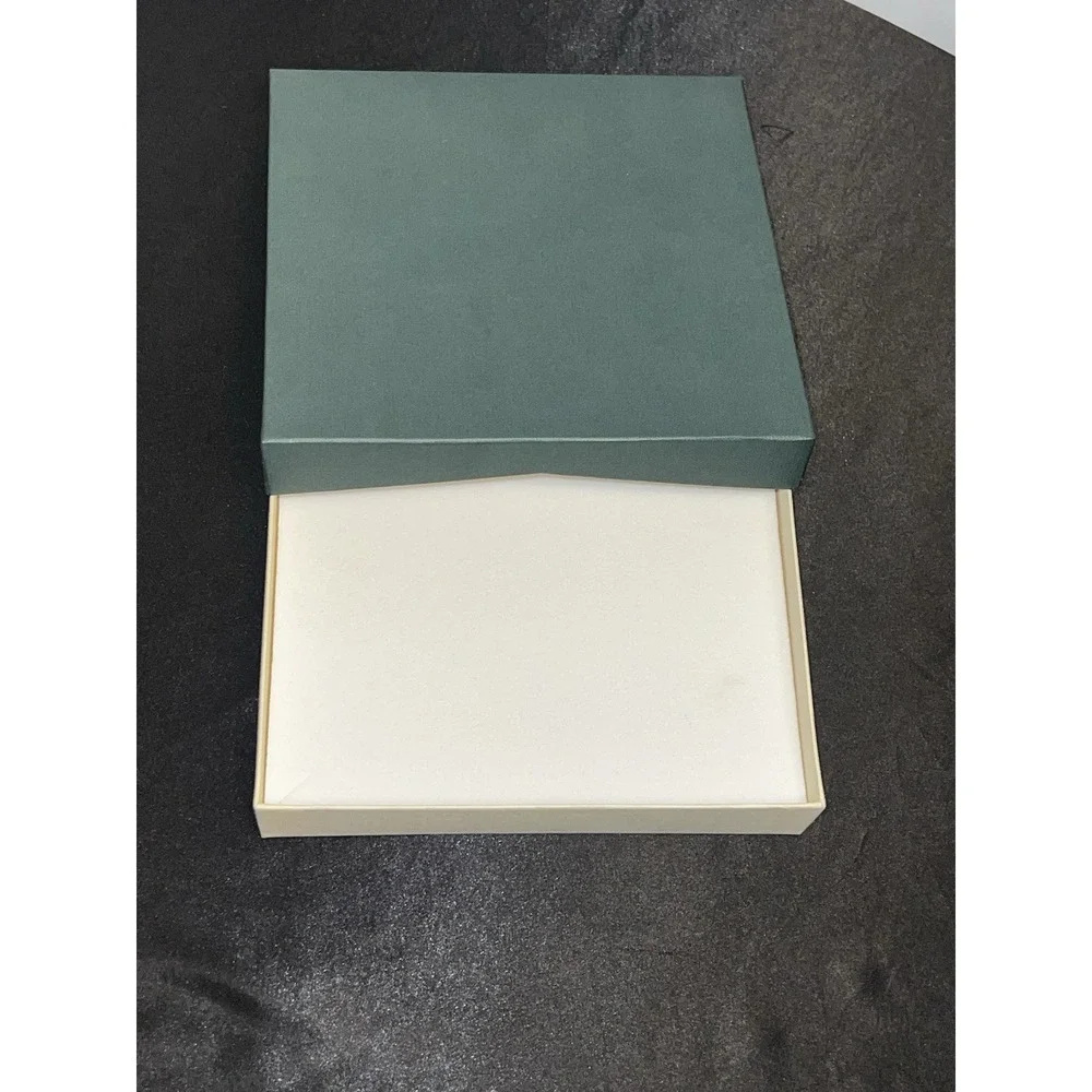 Nice two-piece jewelry/gift presentation box. Sage green